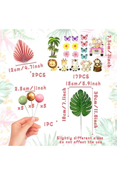 Choice مجموعة واحدة من زينة حفل استقبال المولود الجديد من لافينتي سفاري، زينة...