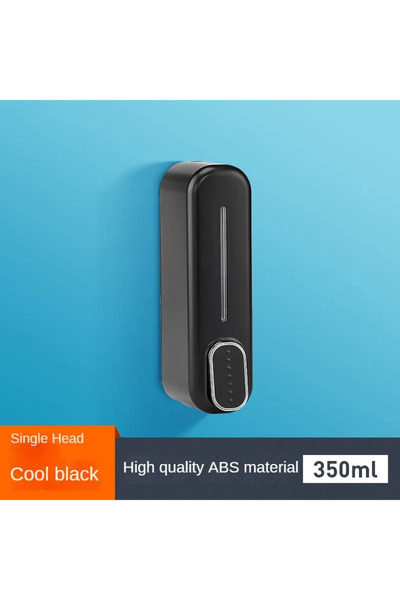 Choice1 موزع صابون يدوي أسود اللون سعة 350 مل يُثبت على الحائط، موزع شامبو وج...