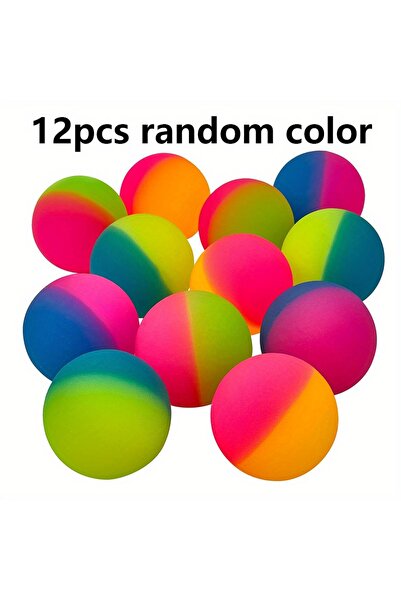 Choice 12 كرة ملونة عشوائية، 25 مم، كرات لعب تفاعلية عالية الارتداد للقطط - أ...