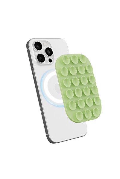 Choice3 حامل هاتف مغناطيسي بلون أخضر ماتشا، مزود بكوب شفط، متوافق مع حافظات M...