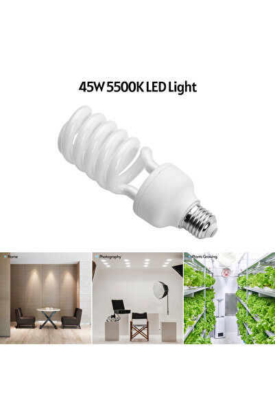 Choice1 مصباح فلورسنت حلزوني 45 واط، 5500 كلفن، ضوء نهاري، قاعدة E27، موفر لل...