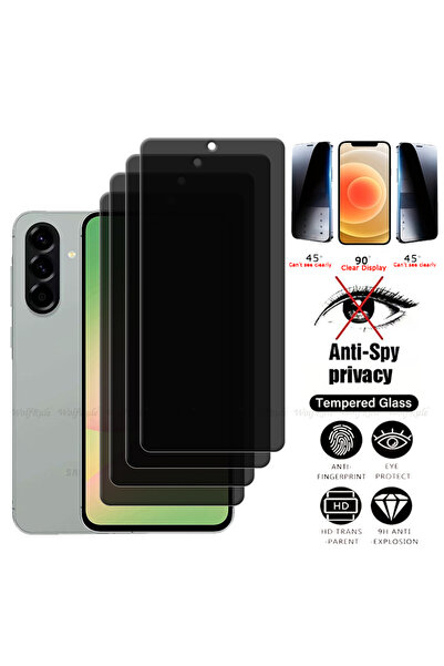 Choice زجاج خصوصية 3 قطع لهاتف سامسونج A56، غطاء حماية من التجسس مصنوع من الز...