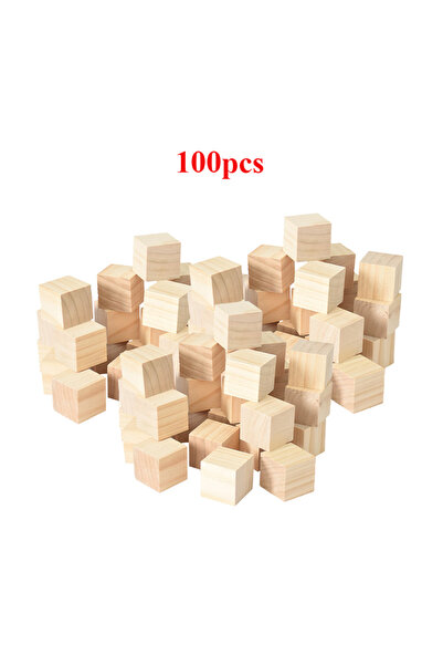 choice2 ١٠٠ قطعة أو ٥٠/١٠٠ قطعة من مكعبات خشبية مربعة صغيرة غير مكتملة، مقاس ...