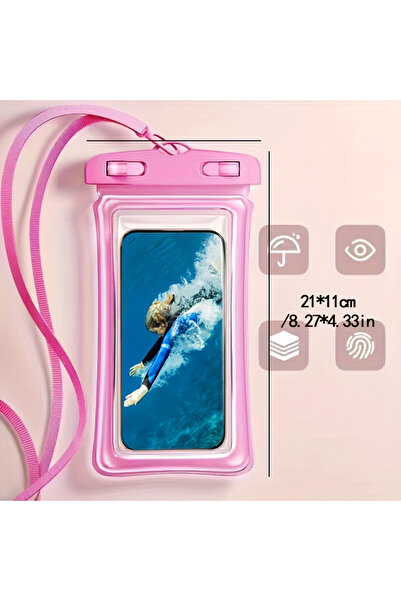 Choice1 جراب هاتف وردي مقاوم للماء من مادة PVC، بتصميم ثلاثي الأبعاد، مناسب ل...