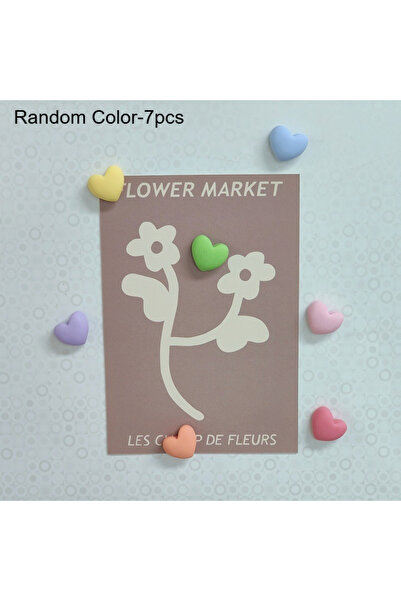 Choice3 مجموعة مغناطيسات ثلاجة على شكل قلب - 7 قطع، 7 قطع، مغناطيسات ملونة عل...