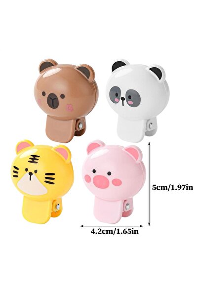 Choice كما هو موضح، 4 قطع من أغطية فرشاة الأسنان على شكل حيوانات، أغطية واقية...