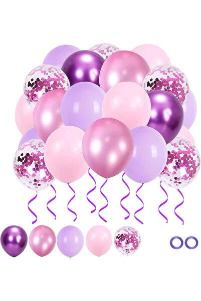 choice2 DUTRIEUX 30pcs Pink Metallic Purple Ballo, 12inch Pink Purple Ballo, ...