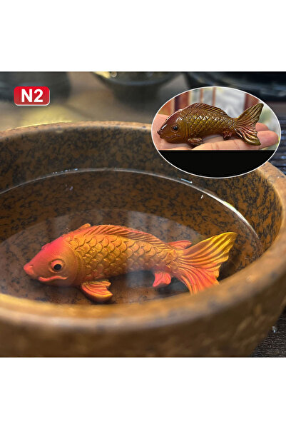 choice2 قطعتان ونصف من أسماك الكوي الخزفية الصينية المتغيرة اللون، زينة سمكة ...