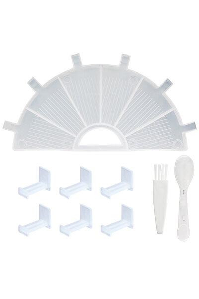 Choice1 Transparent Hand-held 6 Grid Fan-shaped Diamond Painting Tray, Diamon...