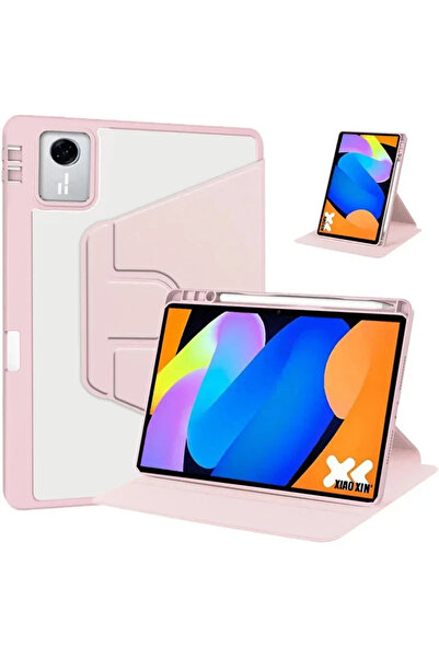 Choice جراب وردي اللون قابل للدوران 360 درجة لجهاز Idea Tab 11 TB336FU TB336Z...