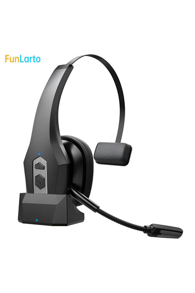 Choice سماعة بلوتوث سوداء لسائقي الشاحنات، سماعات أذن مفرد بميكروفون وخاصية إ...