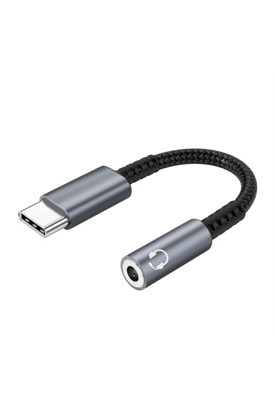 Choice1 كابل رمادي من النوع C إلى 3.5 ملم، كابل صوت رقمي، شريحة DAC، 16 بت، 4...
