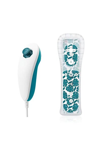 Choice Blue white 1 pair with Nunchuck Controller Set Motion Plus Remote Cont...