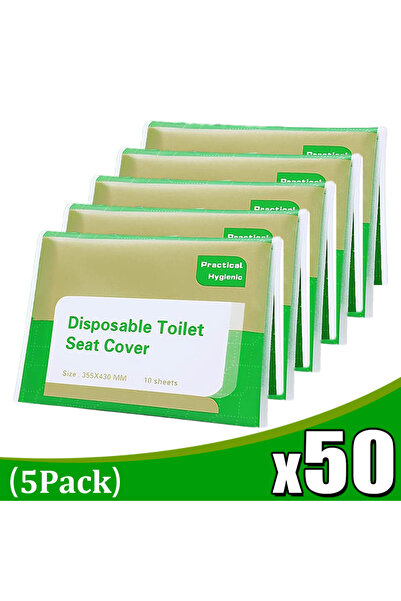 choice2 50 قطعة من أغطية مقاعد المراحيض القابلة للتحلل الحيوي للاستخدام مرة و...
