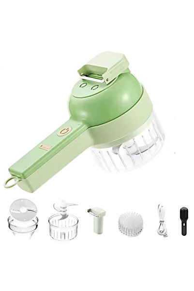 Choice مجموعة واحدة من 4 في 1 قطاعة خضراوات كهربائية، مقشرة طعام، قطاعة، هراس...