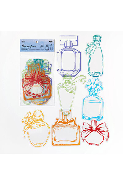 Choice4 مجموعة من 14 قطعة من ملصقات إطارات برطمانات ملونة شفافة مصنوعة من ماد...