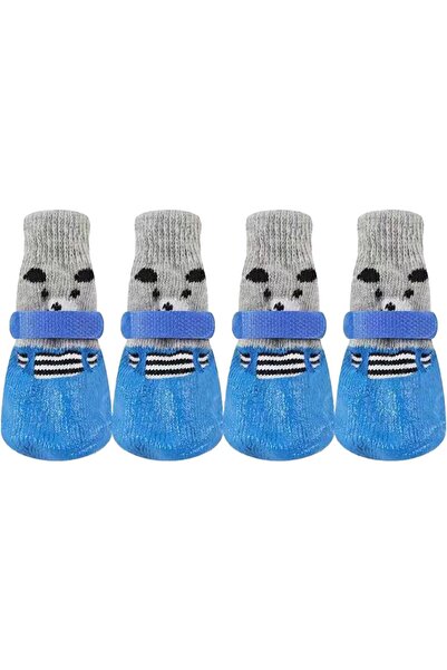 Choice1 مجموعة من 4 قطع من أحذية الكلاب الشتوية الدافئة المقاومة للانزلاق وال...