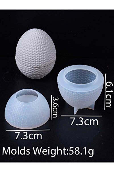 Choice قالب سيليكون لصنع جرة شموع من الأسمنت على شكل بيضة، صندوق تخزين بيض من...