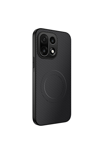 Choice1 جراب OnePlus 15 أسود فاخر من ألياف كيفلر، مزود بمغناطيس، غطاء خلفي لط...