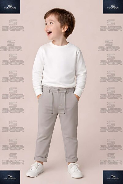 SS SİNSER Men's Trousers with Elastic Waist, Lycra, Folded Cuffs Style