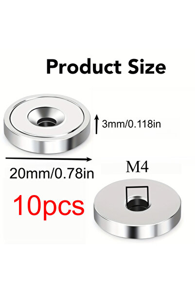 choice2 20x3mm-M4-10pcs 15x3-M4/15x5-M4/20x3-M4-countersunk hole strong refri...