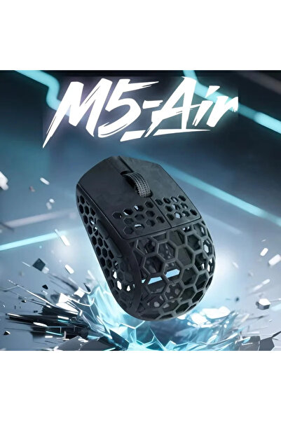 Choice ماوس دارموشارك M5 AIR أسود من ألياف الكربون، وزن 31 غرام، 3 أوضاع، ترد...