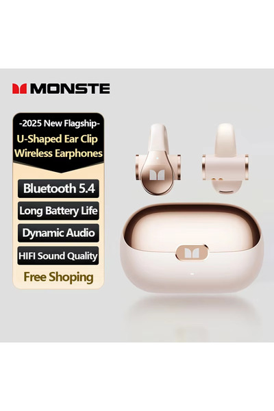 Choice سماعات أذن MQT60 بيج اللون، MQT60 OWS بلوتوث الإصدار 5.4، تحكم باللمس ...