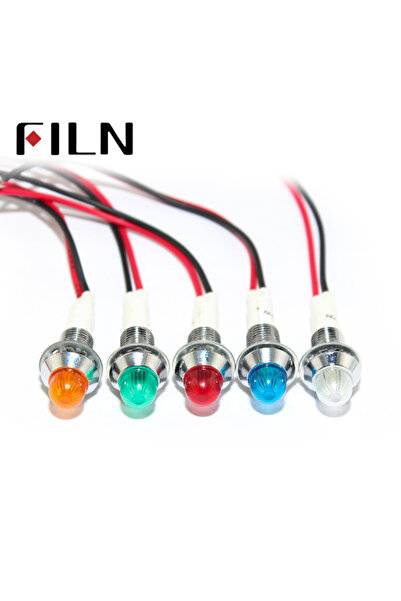 Choice3 12V-24V Blue FILN 10mm LED Metal tor Light Waterproof IP67 Signal Lam...