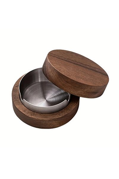 choice2 A0364-silver إكسسوارات ديكور بالجملة، منفضة سجائر مكتبية من خشب الجوز...