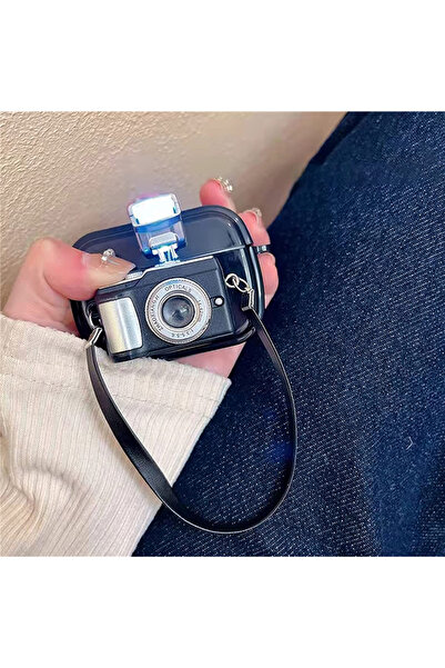 Choice1 جراب سماعات أذن أسود مزود بكاميرا لسماعات AirPods 4 (إصدار 2024) متوا...