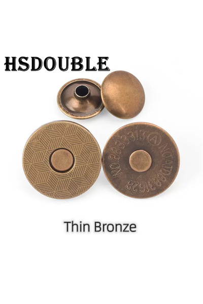 Choice4 10 مجموعات من حقيبة مغناطيسية معدنية مزدوج التثبيت من البرونز الرقيق ...