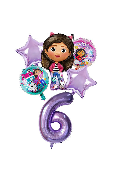 Choice11 32inch Light Yellow 6pcs Gabby Dollhouse Cats Ballo Birthday Party D...