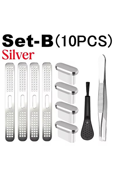 Choice4 طقم تنظيف فضي مكون من 10 قطع لهاتف آيفون 17 برو، يتضمن أغطية حماية ال...