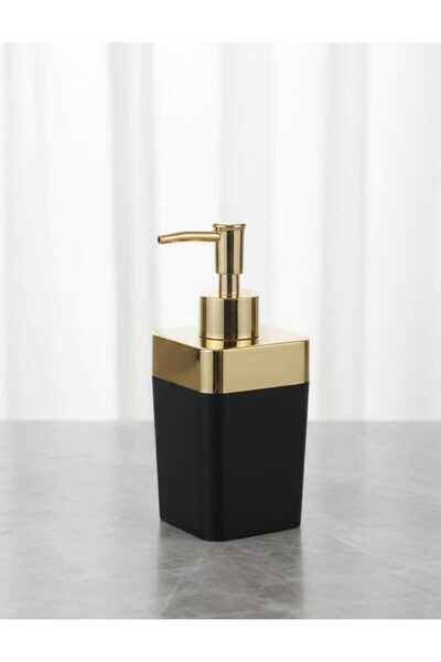 sitil eviniz DEKORATİF SIVI SABUNLUK – SİYAH- ALTIN KAPLAMA