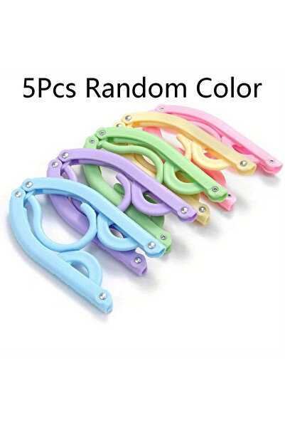 Choice1 ٥ قطع بألوان عشوائية، ١٠ قطع علاقات ملابس قابلة للطي للسفر، خفيفة الو...