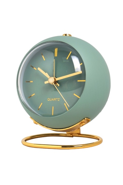 Choice1 ساعة مكتبية خضراء بتصميم نورديك إبداعي، ساعة منبه بتصميم بسيط، ساعة م...
