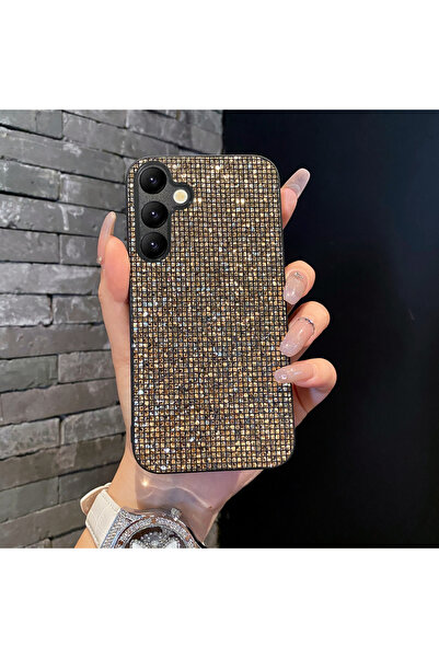 Choice42 جراب أنيق فاخر من مادة TPU بتصميم شبكي لامع باللون الذهبي لهاتف Gala...