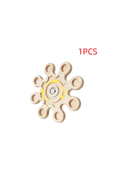 Choice قطعة واحدة من لعبة مضغ خشبية دوارة لحيوان الشنشيلة، تساعد على صحة الأس...