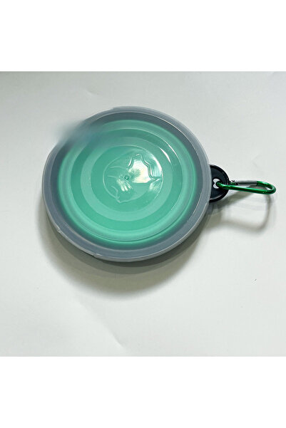 Choice1 وعاء طعام قابل للطي محمول للحيوانات الأليفة، لون أخضر فاتح، وعاء سيلي...