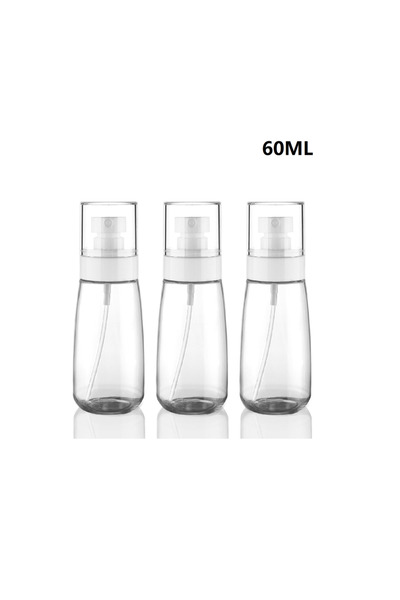 choice2 3 زجاجات رذاذ صغيرة بيضاء سعة 60 مل، مناسبة للسفر، مانعة للتسرب.