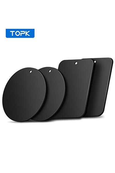 Choice black TOPK Universal Metal Plate 4 Pack for Magnetic Phone Car Mount H...