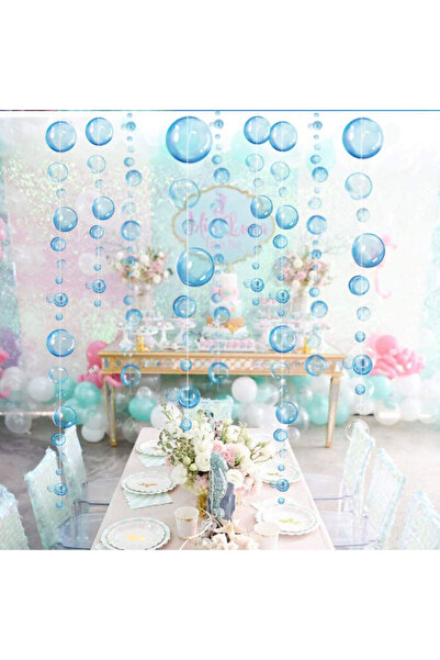 Choice4 قطعتان من زينة حفلات تحت الماء باللون الأزرق، أكاليل فقاعات ملونة، لا...