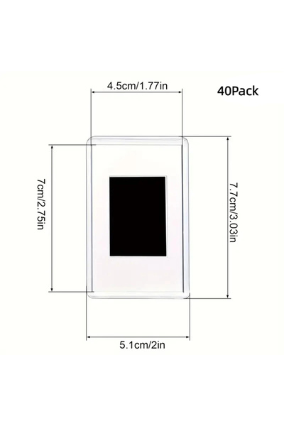 Choice 40Pack 12/20/40Pcs Mini Blank Photo Frames Insert Fridge Magnets Magne...