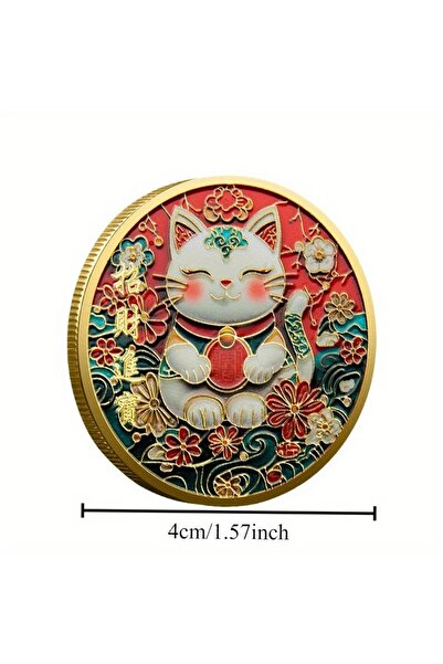 Choice Gold Cat Lucky Souvenir Coin Medal Lucky Money Treasure Metal Colored ...