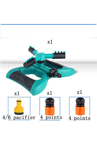 Choice G3994D مجموعة من 4 قطع، رشاش مياه أوتوماتيكي أخضر بفوهة قابلة للدوران ...