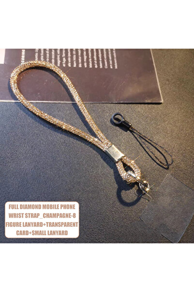 Choice6 Champagne Lanyard Luxury Multicolor Mobile Phone Crystal Wrist Straps...