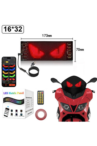 Choice 16x32LEDs-7x17.3cm 16*32 LED Devil Eye Lights for Motorcycle Windshiel...