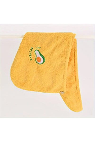 Choice4 قبعة تجفيف شعر صفراء ناعمة من صوف الفليس المرجاني، لفّ منشفة ماصة مطر...