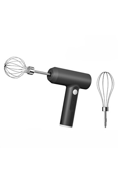 choice2 خلاط يدوي كهربائي لاسلكي محمول أسود اللون بثلاث سرعات، مضرب بيض لعجين...