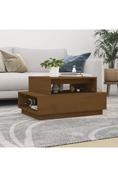 Concept Masă de cafea, maro miere, 80x55x40,5 cm, lemn masiv de pin